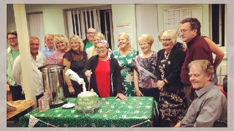 Community members enjoying a fundraising event for Macmillan, held on 15th September 2018